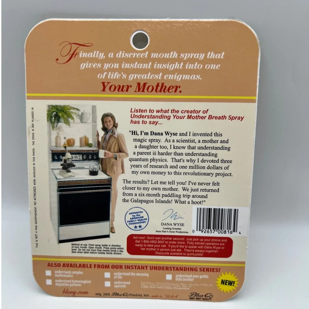 Blue Q Understand Your Mother Instantly Peppermint Breath Spray New In Package
